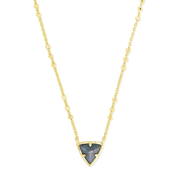 NEW Kendra Scott Perry Gold Pendant Necklace in Green Apatite - Picture 5 of 7